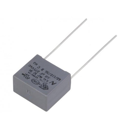 R46KI368040P1M; Capacitor: polypropylene; X2; 680nF; 15mm; ±20%; 18x10x16mm; 275VAC; KEMET
