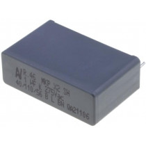 R46KR410000M1K; Capacitor: polypropylene; X2; 1uF; 27.5mm; ±10%; 32x11x20mm; 275VAC; KEMET