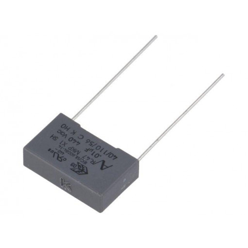 R474I210050A1K; Capacitor: polypropylene; X1; 10nF; 440VAC; ±10%; THT; Pitch: 15mm; KEMET R474I210050A1K; Capacitor: polypropylene; X1; 10nF; 440VAC; ±10%; THT; Pitch: 15mm; KEMET