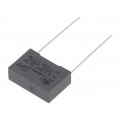 R474I22205001K; Capacitor: polypropylene; X2; 22nF; 15mm; ±10%; 18x6x12mm; 440VAC; KEMET R474I22205001K; Capacitor: polypropylene; X2; 22nF; 15mm; ±10%; 18x6x12mm; 440VAC; KEMET