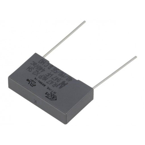 R474N24705001K; Capacitor: polypropylene; X2; 47nF; 22.5mm; ±10%; 26.5x6x15mm; KEMET