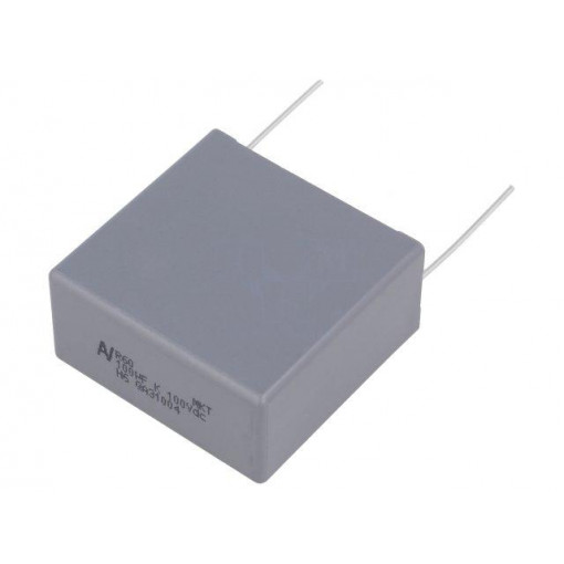 R60EW61005000K; Capacitor: polyester; 100uF; 63VAC; 100VDC; Pitch: 37.5mm; ±10%; KEMET