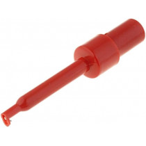 ; Clip-on probe; hook type; 3A; 60VDC; red; Grip capac: max.1.7mm; SCI