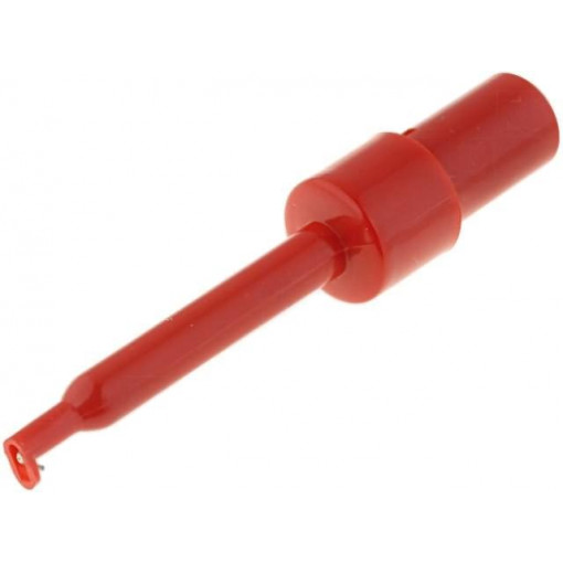 ; Clip-on probe; hook type; 3A; 60VDC; red; Grip capac: max.1.7mm; SCI