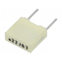 R82DC3220AA60J; Capacitor: polyester; 220nF; 40VAC; 63VDC; Pitch: 5mm; ±5%; KEMET