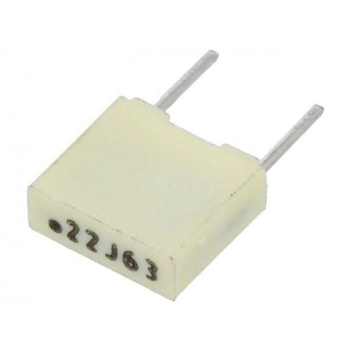 R82DC3220AA60J; Capacitor: polyester; 220nF; 40VAC; 63VDC; Pitch: 5mm; ±5%; KEMET