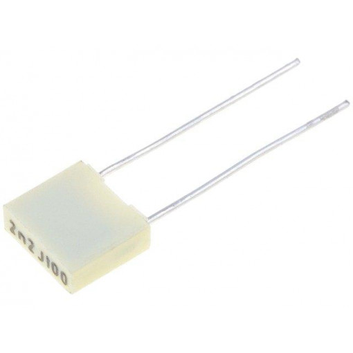 R82EC1220DQ50J; Capacitor: polyester; 2.2nF; 63VAC; 100VDC; Pitch: 5mm; ±5%; KEMET