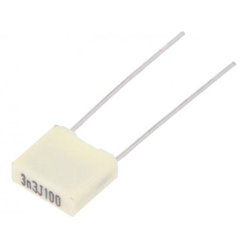 R82EC1330Z350J; Capacitor: polyester; 3.3nF; 63VAC; 100VDC; Pitch: 5mm; ±5%; KEMET