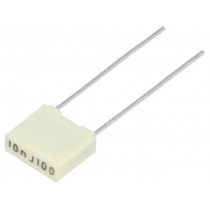 R82EC2100Z350J; Capacitor: polyester; 10nF; 63VAC; 100VDC; Pitch: 5mm; ±5%; KEMET