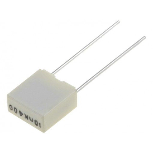 R82MC2100DQ50K; Capacitor: polyester; 0.01uF; 200VAC; 400VDC; Pitch: 5mm; ±10%; KEMET R82MC2100DQ50K; Capacitor: polyester; 0.01uF; 200VAC; 400VDC; Pitch: 5mm; ±10%; KEMET