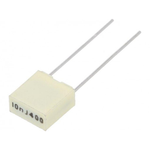 R82MC2100Z350J; Capacitor: polyester; 10nF; 200VAC; 400VDC; Pitch: 5mm; ±5%; KEMET