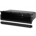 ; Radio box; black; Application: for 2 DIN sets; ACV