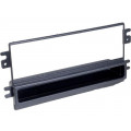 ; Radio mounting frame; Kia,Mazda; 1 DIN; black; 