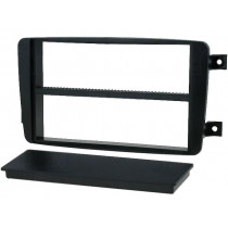281190-02 + 281190-22; Radio mounting frame; Mercedes; 2 ISO; black; Kit: cover; ACV