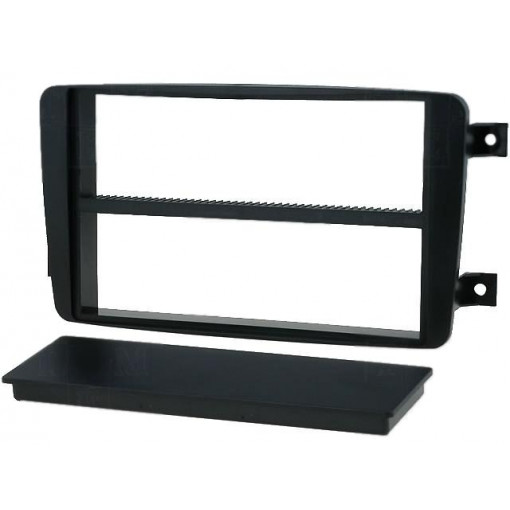 281190-02 + 281190-22; Radio mounting frame; Mercedes; 2 ISO; black; Kit: cover; ACV