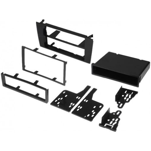 381320-21; Radio mounting frame; Audi; 2 ISO; black; ACV