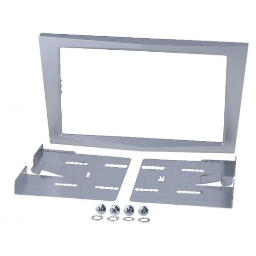 MA60006.2/T+STF; Radio mounting frame; Opel; 2 DIN; shiny silver; PER.PIC.