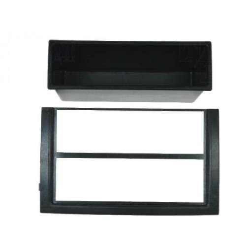 ; Radio mounting frame; Škoda; 2 ISO; black; 4CARMEDIA