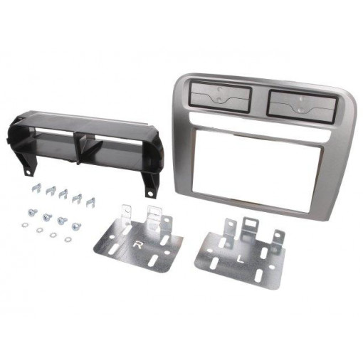 MA26028/T+KIT; Radio mounting frame; Fiat; 2 DIN; silver; PER.PIC.
