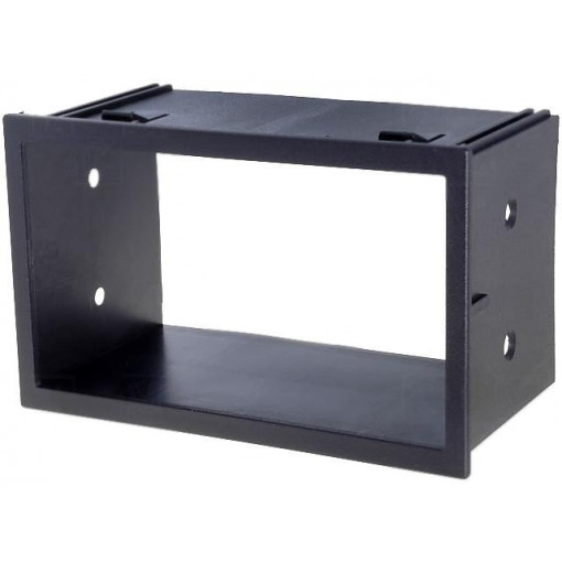 ; Radio mounting frame; Seat,VW; 2 DIN; black; 4CARMEDIA