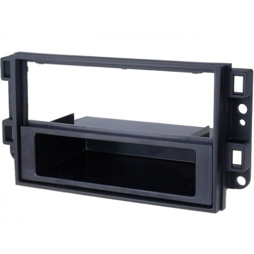 ; Radio mounting frame; Chevrolet; 2 ISO; black; 4CARMEDIA