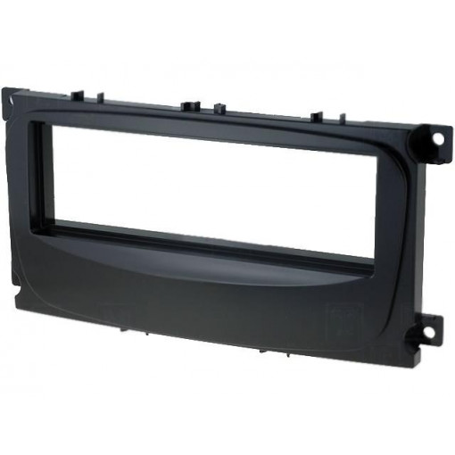 ; Radio mounting frame; Ford; 1 DIN; metallic black; 4CARMEDIA