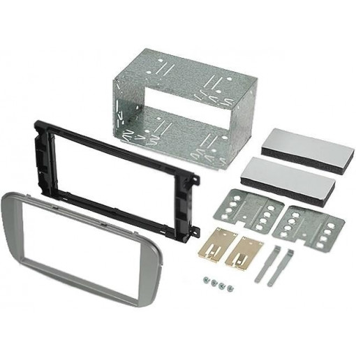 381114-19-2; Radio mounting frame; Ford; 2 DIN; silver; ACV