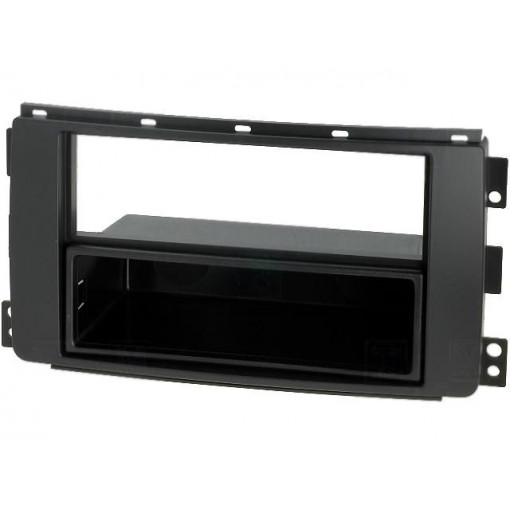 281190-23-0; Radio mounting frame; Smart; 2 ISO; black; ACV