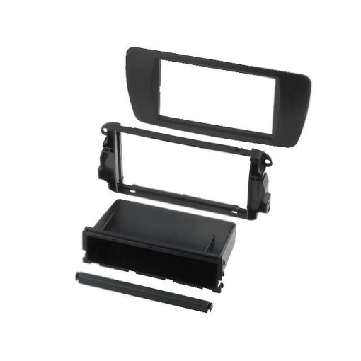 281328-06-2-0; Radio mounting frame; Seat; 2 DIN; black nit (AN1); ACV