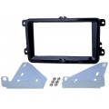 381320-30-2; Radio mounting frame; Seat,Škoda,VW; 2 DIN; black gloss; ACV