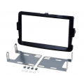MA23002.2/T+KIT; Radio mounting frame; Dacia; 2 DIN; black gloss; PER.PIC.
