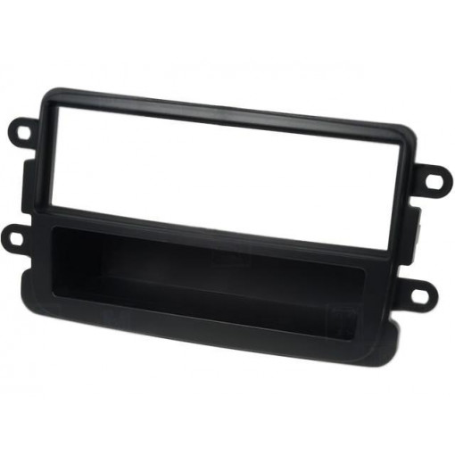 MA23003; Radio mounting frame; Dacia; 1 DIN; black; PER.PIC.