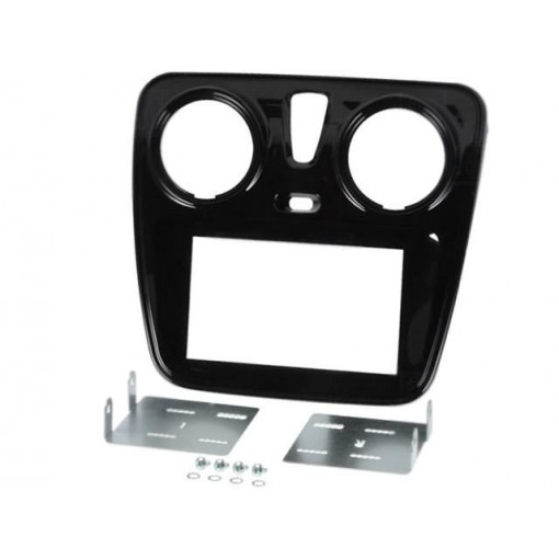 MA23003/T+KIT; Radio mounting frame; Dacia; 2 DIN; black; PER.PIC.