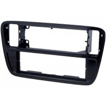281320-24; Radio mounting frame; Seat,Škoda,VW; 1 DIN; black gloss; ACV