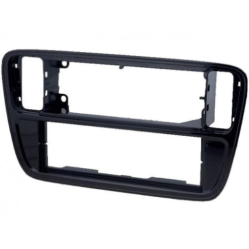 281320-24; Radio mounting frame; Seat,Škoda,VW; 1 DIN; black gloss; ACV