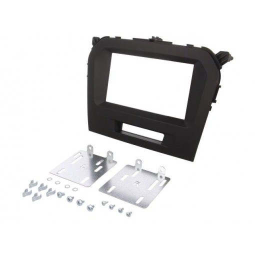 MA84007.2/T+KIT; Radio mounting frame; Suzuki; 2 DIN; black gloss; PER.PIC.
