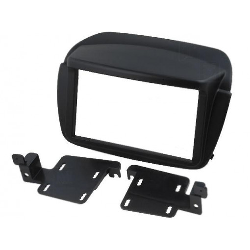 381094-26; Radio mounting frame; Fiat,Opel; 2 DIN; black; ACV