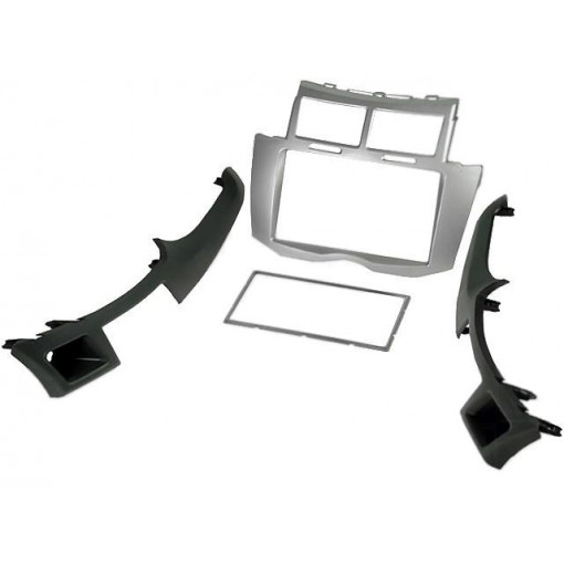 ; Radio mounting frame; Toyota; 2 DIN; silver; 4CARMEDIA