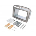 381040-03-2; Radio mounting frame; Peugeot; 2 DIN; silver; ACV