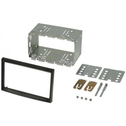 381040-02-1; Radio mounting frame; Citroën,Fiat,Peugeot,Toyota; 2 DIN; black; ACV