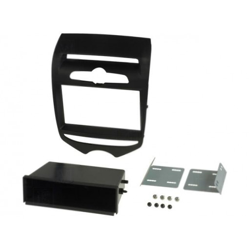 281143-22-2-2; Radio mounting frame; Hyundai; 2 DIN; matt black; ACV