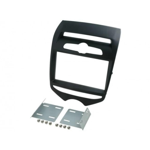 381143-22-2-2; Radio mounting frame; Hyundai; 2 DIN; matt black; ACV