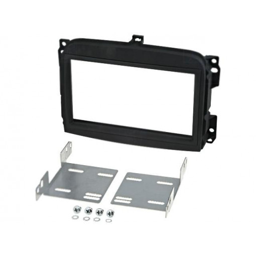 MA26022/T+KIT; Radio mounting frame; Fiat; 2 DIN; black; PER.PIC.