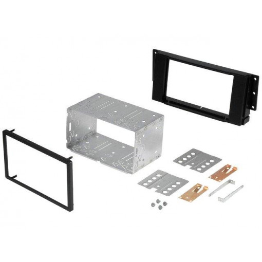 MA75003/T+KIT; Radio mounting frame; Land Rover; 2 DIN; black; PER.PIC.