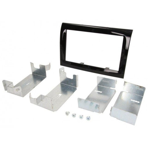 MA26013.3/T+STF; Radio mounting frame; Citroën,Fiat,Peugeot; 2 DIN; black gloss; PER.PIC.