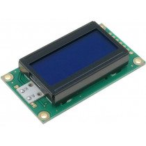 RC0802A-BIY-ESX; Display: LCD; alphanumeric; STN Negative; 8x2; blue; 58x32x13.2mm; RAYSTAR OPTRONICS RC0802A-BIY-ESX; Display: LCD; alphanumeric; STN Negative; 8x2; blue; 58x32x13.2mm; RAYSTAR OPTRONICS