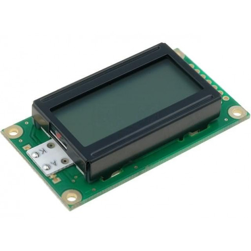 RC0802A-GHY-CSV; Display: LCD; alphanumeric; STN Positive; 8x2; gray; 58x32x13.2mm; RAYSTAR OPTRONICS RC0802A-GHY-CSV; Display: LCD; alphanumeric; STN Positive; 8x2; gray; 58x32x13.2mm; RAYSTAR OPTRONICS