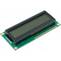 RC1602B-FHW-CSV; Display: LCD; alphanumeric; FSTN Positive; 16x2; gray; LED; PIN: 16; RAYSTAR OPTRONICS RC1602B-FHW-CSV; Display: LCD; alphanumeric; FSTN Positive; 16x2; gray; LED; PIN: 16; RAYSTAR OPTRONICS