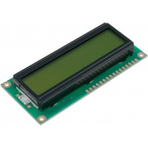 RC1602B-YHY-CSVD; Display: LCD; alphanumeric; STN Positive; 16x2; yellow-green; LED; RAYSTAR OPTRONICS