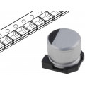 RC1A477M08010VR; Capacitor: electrolytic; SMD; 470uF; 10VDC; Ø8x10mm; ±20%; 1000h; SAMWHA RC1A477M08010VR; Capacitor: electrolytic; SMD; 470uF; 10VDC; Ø8x10mm; ±20%; 1000h; SAMWHA